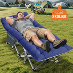 ABORON Heavy-Duty Folding Guest Bed for Adults, 500lb Capacity, Portable Extra Cot with 1229D Double Layer, Ideal for Indoor Guest Stays & Temporary Home Use