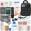 78 PCS IFAK Trauma Kit with Tourniquet, 6-Inch Israeli Bandage, Splint, Tactical First Aid Kit for Car, Camping, Hiking and Travel with Molle Bag (Stellar Black)