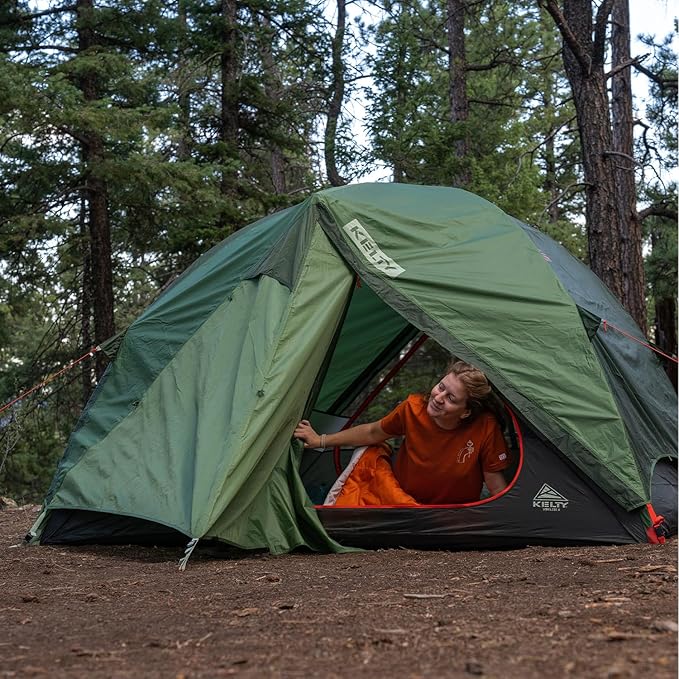Kelty Wireless Freestanding Camping Tent, 2 4 or 6 Person Size, Huge Interior and Peak Height, Intuitive + Easy to Pitch, Color Coded Setup