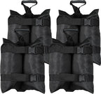 TRINKA 320 LBS Extra Large Canopy Weights Sand Bags Set of 4-1680D Oxford Heavy Duty Sandbags for Outdoor Tent, Patio Umbrella, Gazebo, Sun Selter, Windproof Pop up Tent Weights, Black (No Sand)