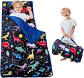 Toddler Nap Mat with Pillow and Blanket, Extra Large Rolled Napping Mats,Slumber Bags for Boys Girls,Kids Sleeping Bag for Daycare, Preschool Travel Camping