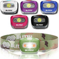 BLITZU Led Headlamp Flashlight for Adults and Kids. Super Bright Outdoor Headlight Headlamps. Head Lamp with Red Safety Light Great for Running, Camping, Reading, Hiking at Night Time CAMO