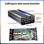 3500W Power Inverter 72V DC to 110V AC Converter with LED Display Dual AC Outlets Dual Fans Radiating for RV, Camp, Boat and Home Emergency Portable Pure Sine Wave Inverter (Smart Screen, 3500W 72V)