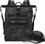 Xtreme Sight Line ~ AQUA RT Large Water-Proof Faraday Backpack/Midnight MultiCam Hat Combo ~ Tracking/Hacking Defense ~ Midnight MultiCam