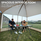 EVER ADVANCED Magnetic Screen House Room 11x9ft, Hands-Free Entry,Screenhouse with Sun Protection for Camping&Picnic, 11x9ftCamping Tent Canopy Shelter with Mesh, Brown