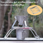 CAMPINGMOON Portable Folding Camping Campfire Grill over Fire Split Stoves 304 Stainless Steel (7’’L (MS-1001))