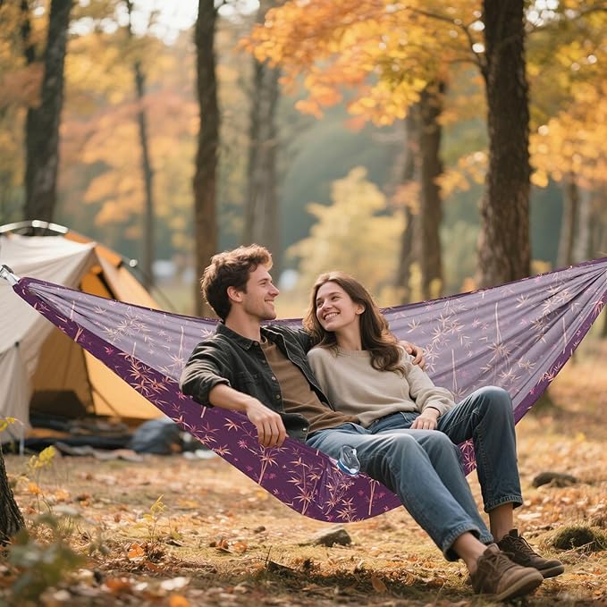 Art Trees Camping Hammock with Tree Straps Cloth Hammock for Camping Travel Accessories