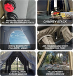 8/10/12 Person Large Inflatable Tents for Camping, 4 Season Blow Up Tents with Canopy/Rainfly, Luxury Inflatable Tent House with Stove Jack, Easy Setup Inflatable Camping Tent.