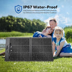 100W Portable Solar Panel for Power Station, 23.7% High Efficiency Foldable Solar Charger with XT60/MC4/Anderson Output for Outdoor Camping RV Emergency Backup Off Grid