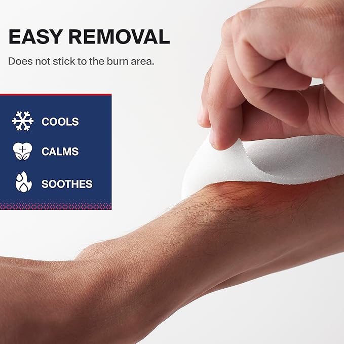 Burn Dressing Kit with Tea Tree Oil - Hydrogel Burn Pads, Cooling Gels, Non-Adhesive Dressings & Gauze - Complete First Aid Accessory for Instant Cooling, Soothing & Burn Relief