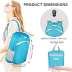 35L Foldable Waterproof Backpack For Outdoor Sports Travel Inside Wet Clothes Compartment Packable For Multiple