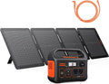 Jackery Solar Generator 300, 293Wh Backup Lithium Battery with Solar Panel SolarSaga 100W, 110V/300W Pure Sine Wave AC Outlet for RV Outdoors Camping Travel Blackout(Extension Cable Included)