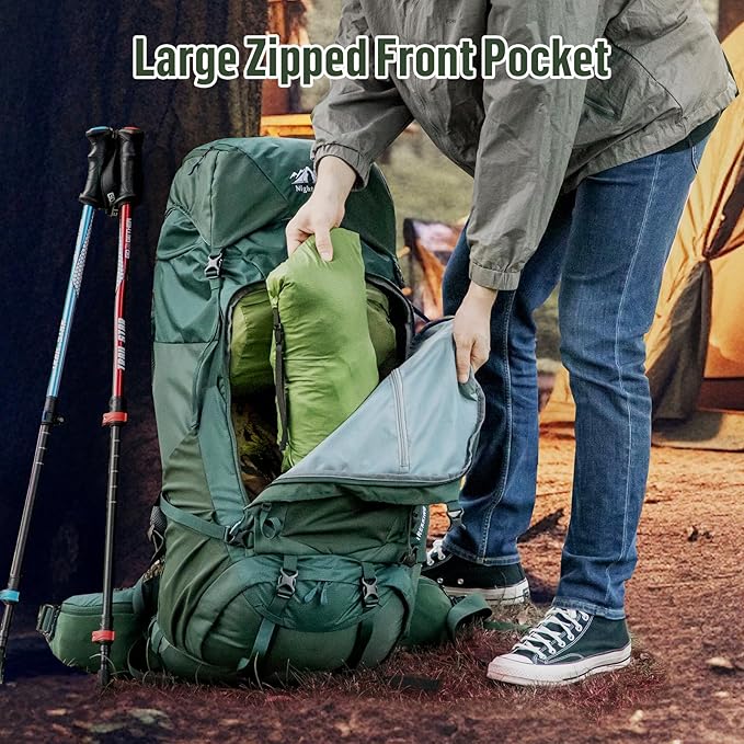 Night Cat Backpacking Tent with Internal-Frame Hiking Backpack 100L for One 1 to 2 Persons Lightweight Waterproof Camping Hiking Tent for Adults Kids Scouts Easy Setup Single Layer 2.2x1.2m