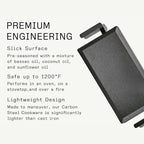 Made In Cookware | Carbon Steel Griddle - (Like Cast Iron, but Better) | Professional Cookware | Crafted in Sweden | Induction Compatible