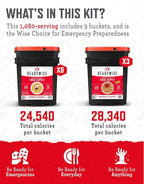 ReadyWise Emergency Food Supply - 1080 Servings, 9 Buckets, Freeze Dried & Dehydrated Package of Long Term Meals, Survival Kit for Camping, Prepper Food Storage Supplies, up to 25 Year Shelf Life