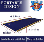 BYER OF MAINE, Allagash Plus, Cot, 76" L X 30" W X 8" H, Lightweight Cot, Extra Wide, Camping Cots Adult, Holds up to 250lbs, Single, Portable Camping Cot