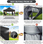 COBIZI 10x10 Pop Up Canopy Tent 10x10 Canopy with 4 Sidewalls Waterproof Heavy Duty Commercial Canopy Tent for Parties Outdoor Garden Gazebo, Carry Bag with Wheel(10x10ft, Black)