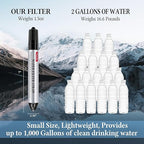 6 Pack Timain Mini Water Filter Straws,Water Purifier Survival for Emergency Preparedness,Break Glass,Travel,Camping, Hiking,Fishing,Hunting (6)