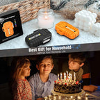Torch 2 Pack Windproof Outdoor Gas Lighter - Adjustable Jet Flame, Fireplace, Fireworks, Grill, Camping, BBQ - Black+Orange (Without Butane)