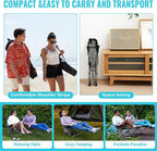 #WEJOY 2-in-1 Reclining Camping Chair with Footrest for Adults Folding Lounge Chair with Adjustable Backrest Lightweight Camping Chairs Heavy Duty Camp Chairs for Outdoor