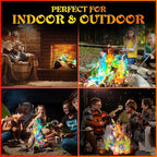 MEKER Fire Color Changing Packets - Fire Pit, Campfires, Outdoor Fireplaces, Bonfire - Magic Colorful Changing Fire - Perfect Fire Camping Accessories for Kids & Adults (24 Pack)