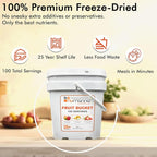 Numanna Freeze-Dried 6 Fruit Bucket – 600 Servings | Apples, Bananas, Strawberries | Healthy Snack for Everyday, Emergency & Survival Use | Durable Packaging | 25+ Year Shelf Life | Made in USA