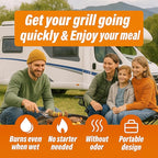 60 pcs Fire Starter – Natural Fire Starters for Campfires, BBQ, Fireplace. Pizza Oven - Weather-Resistant, Waterproof, Quick Ignite, Charcoal Odorless Starter for Grill