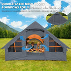 Inflatable Tents for Camping - Easy Blow Up Glamping Tent with Hand Pump, Waterproof PVC Air Inflatable Tent House for Family Weekend Camping