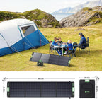 EBL 200W Portable Solar Panel High Efficiency Solar Power Panel for Home, RV, Camping, Marine, Off-Grid Applications, Weatherproof Solar Charging Solution