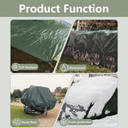 Heavy Duty Waterproof Tarp 6x8 FT, 6 Mil Thick Tarpaulin Cover with Reinforced Edges & Grommets - for Outdoor Camping, Roof, Boat, RV, Pool, Tent - Includes Utility Rope