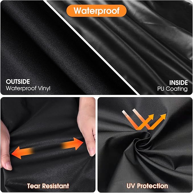 Grill Cover for Captiva Designs GR20 3-Burner Flat Top Gas Griddle Grill, 600D Heavy Duty Waterproof Grill Cover for Sophia & William Flat Top Gas Griddle Grill- 52x21x35Inch