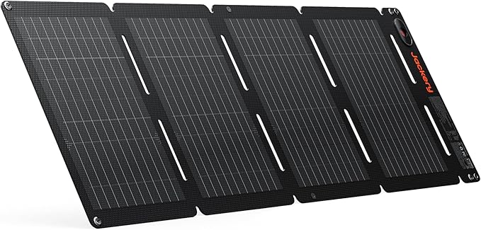 Jackery SolarSaga 40W Mini Solar Panel,Portable Solar Panels with USB-C & USB-A Ports,Book-Sized Foldable Solar Charger for Phones,Compatible with Jackery E300Plus, IP68 Waterproof for Hiking&Camping