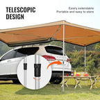 VEVOR 270 Degree Awning, Ultimate Sun Protection Vehicle Awning, Waterproof UV50+ Car Side Awnings with Carry Bag, All-Weather Free-Standing Overland Awnings Car Shelter for SUV Van Truck Camping