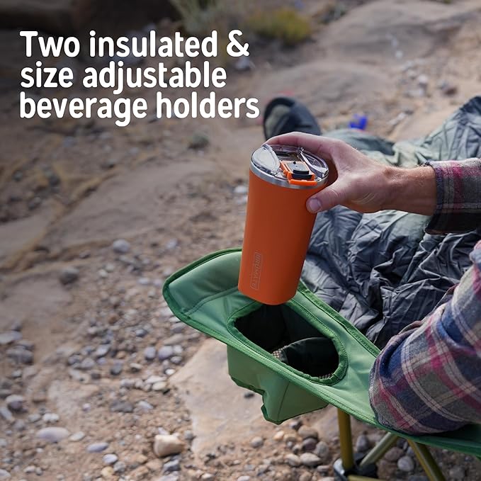 Kelty Low Loveseat Oversized 2-Person Heavy Duty Folding Camp Chair, Double Seat for Soccer Games, Tailgating, Beach Days (Low Height/Bungee)