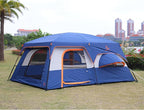 KTT Extra Large Tent 10-12-14 Person(Style-B),Family Cabin Tents,2 Rooms,3 Doors and 3 Windows with Mesh,Straight Wall,Waterproof,Double Layer,Big Tent for Outdoor,Picnic,Camping,Family Gathering