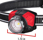 Coast® FL85R 1000 Lumen Tri-Color (White/Red/Green) Focusing Rechargeable LED Headlamp, Built-in Rechargeable Battery