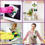 Zubebe 6 Pieces Mardi Gras Kitchen Towels 18 x 28 Inches Print Dish Farmhouse Towel Happy Mardi Gras Hand Towels for Carnival Cooking Baking Home Cleaning Wipes