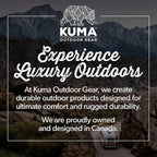 Kuma Outdoor Gear Kozy Bear Chair with Carry Bag, Ultimate Portable Luxury Outdoor Double Camping Chair for Glamping, Sports & Outdoor Adventures (Heather Grey/Black)