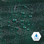 CARTMAN Finished Size 12x20 Feet Waterproof Green Tarp 8 Mil Thick, Multipurpose Protective Cover for Emergency Rain Shelter Camping Tarpaulin
