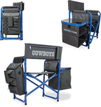 Picnic TIME NFL Unisex-Adult NFL Fusion Camping Chair with Side Table and Soft Cooler, Beach Chair for Adults, Lawn Chair