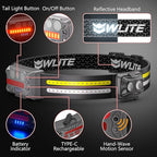 EGUKU Headlamp Rechargeable, 2Pack Rechargeable LED Headlamps 1200Lumens 2 COB 260°Wide Beam Headlight with Bright 11 Modes Lightweight Waterproof Head Lamp for Running, Camping Hiking