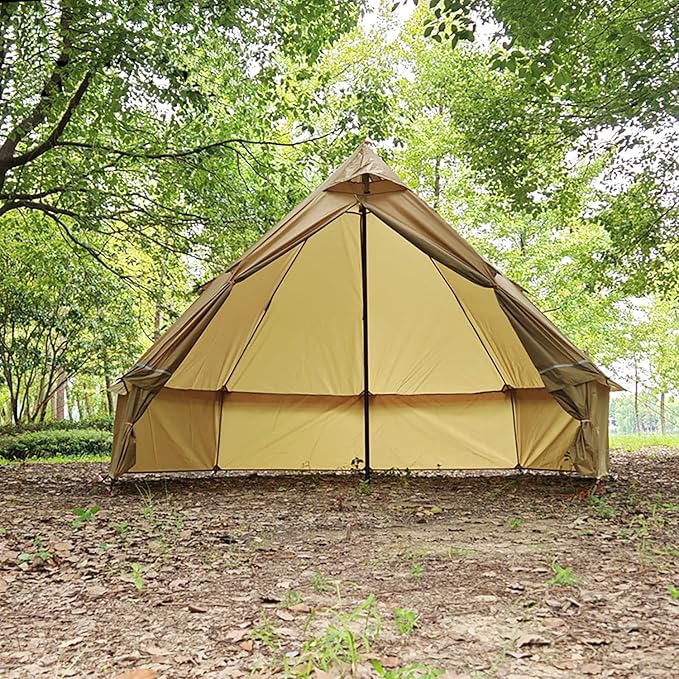 Backpacking Yurts Tent-Lightweight 4 Season Tents with Stove Jack, 1-3 Person Waterproof Hot Tent for Camping, Hiking, Outdoor Hunting, 6.6LB/10.5FT