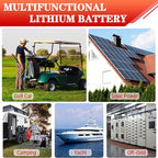 48V 135Ah Golf Cart LiFePO4 Battery with Charger and Monitor, 6912Wh Lithium Battery with 200A BMS, Up to 10000+ Rechargeable Cycles, Perfect for Golf Cart, Solar Power Storage (48V*135Ah)