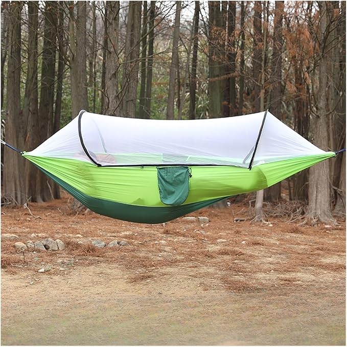 Camping Hammock With Mosquito Net Sleeping Tent Hammock Suitable Camping Hammock Outdoor Furniture，Compatible For Garden(Black)