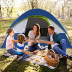 Camping Tent 2-4 Person, Waterproof Windproof Tent with Rainfly Easy Set up-Portable Dome Tents for Camping…
