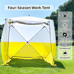 Pop Up Work Tent Instant Tool-Free Setup Portable Shelter for Outdoor Worksite, Construction, Gardening,Roadside Repairs,Emergency Shelter- Waterproof & UV Resistant Canopy 6ft x 6ft x 6.6ft