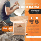 S.O.S. Rations Emergency 3600 Calorie Food Bar - 3 Day / 72 Hour Package with 5 Year Shelf Life Net wt. 1.60lbs (756g) (Cinnamon Full Case)