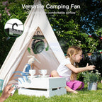 FRIZCOL 3-in-1 Camping Fan - Portable Fans Rechargeable - Detachable Battery Powered Fan with Light & Remote for Indoor, Outdoor, Tent, Travel, Fishing, Jobsite, Gifts for Men Dad Him - Green