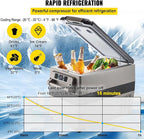 VEVOR 12 Volt Refrigerator, 48 Quart (45L) Fast Cooling Portable Freezer with App Control (-4℉~68℉), Car Fridge with 12/24v DC & 110-240v AC for Travel, Truck, Camping and Home Use, Black