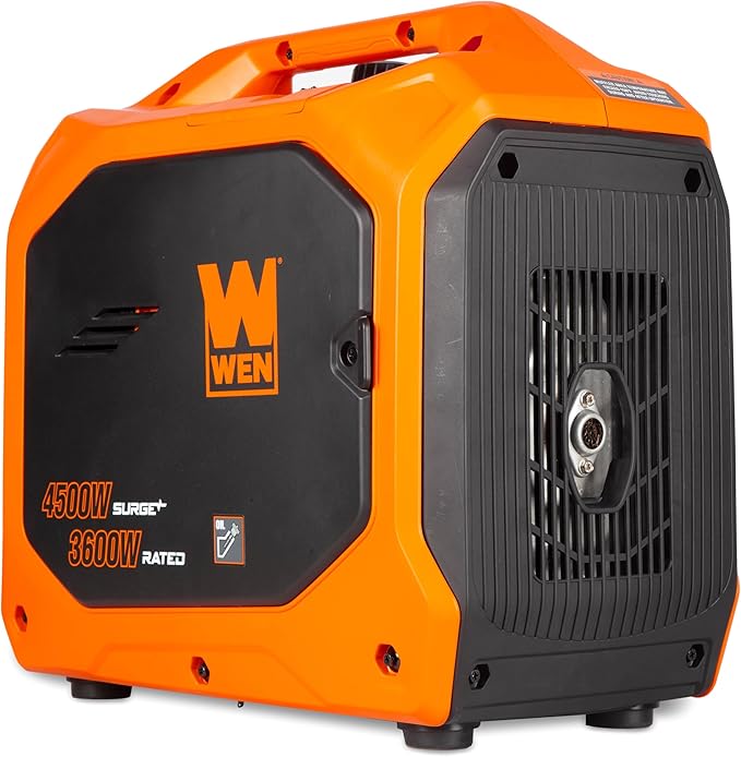 WEN 4500-Watt Inverter Generator, RV-Ready, Quiet, Portable, and Lightweight with Fuel Shut Off and CO Watchdog (56432iX)